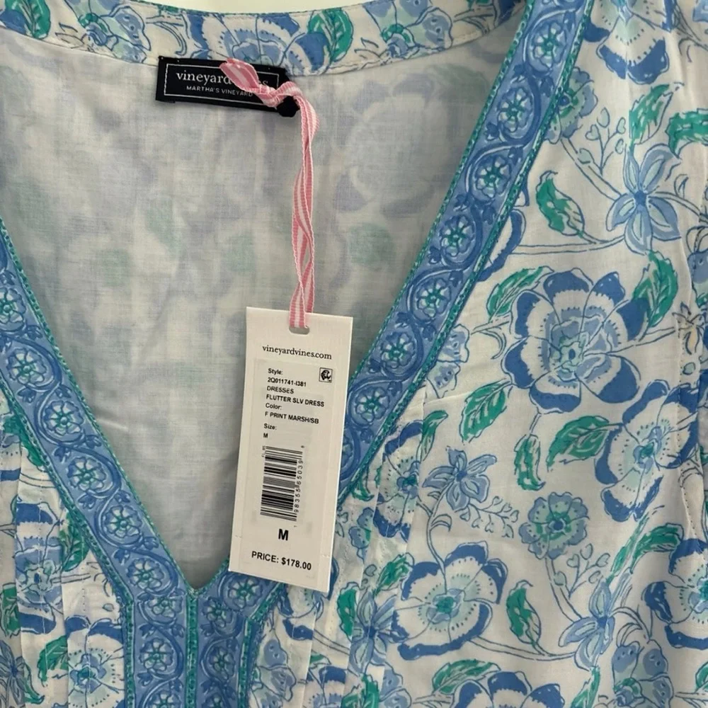 Vineyard Vines Blue and White Tiered Sundress - Picture 9 of 13